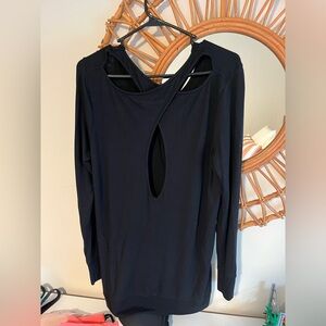 Open back ballet sweatshirt